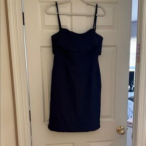 Karl Lagerfeld Navy Spaghetti-Strap Mini Dress